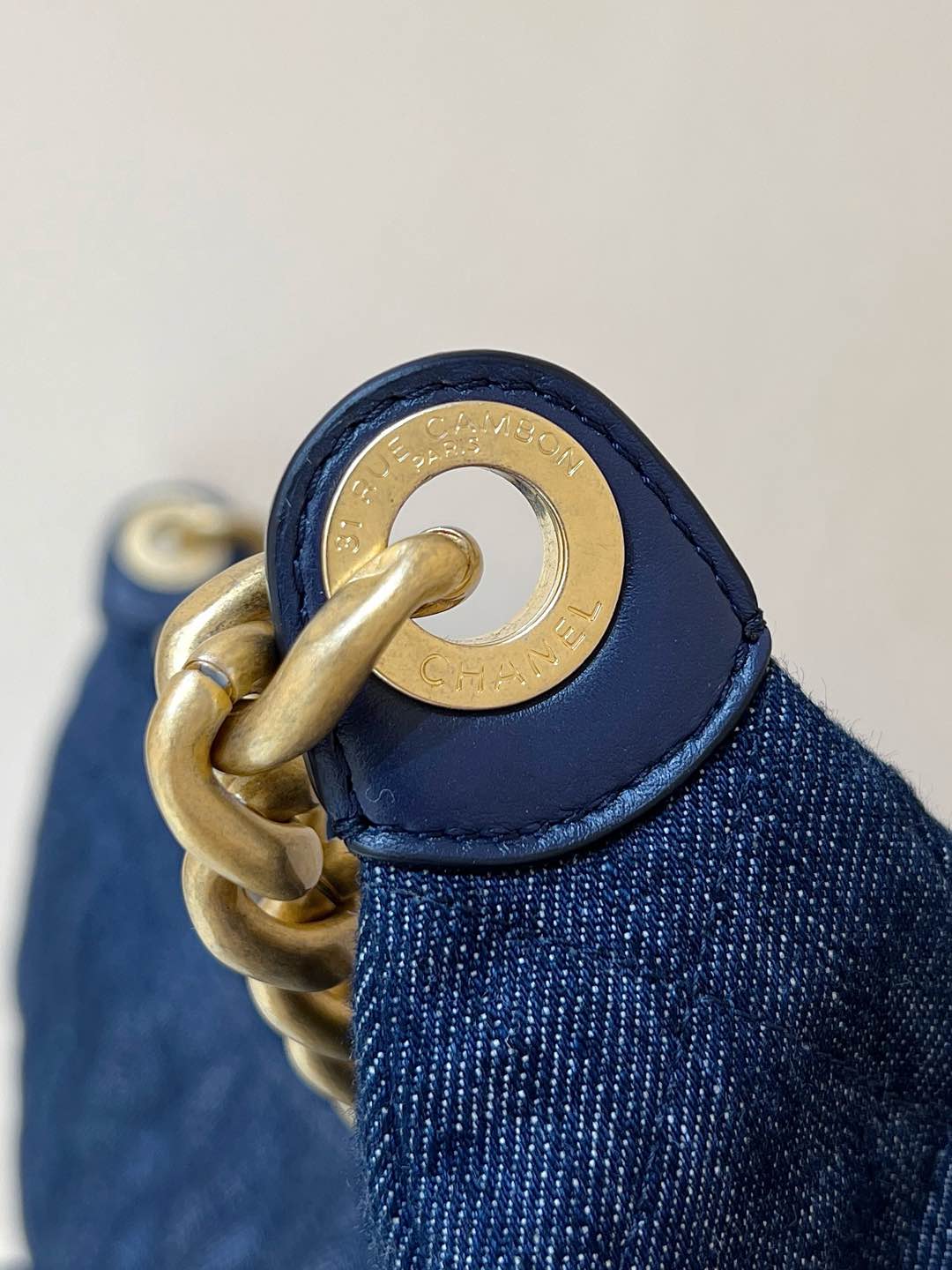 Сумка Chanel 25c Denim Hippie Bag - синяя
