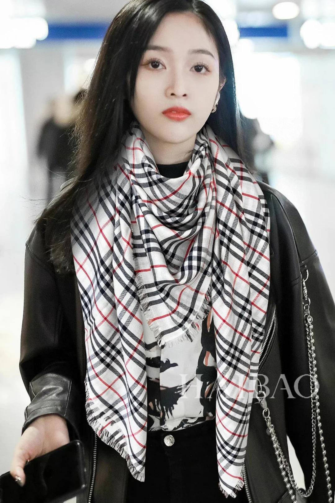 Легкий клетчатый шарф Burberry - 140 см - 100% кашемир