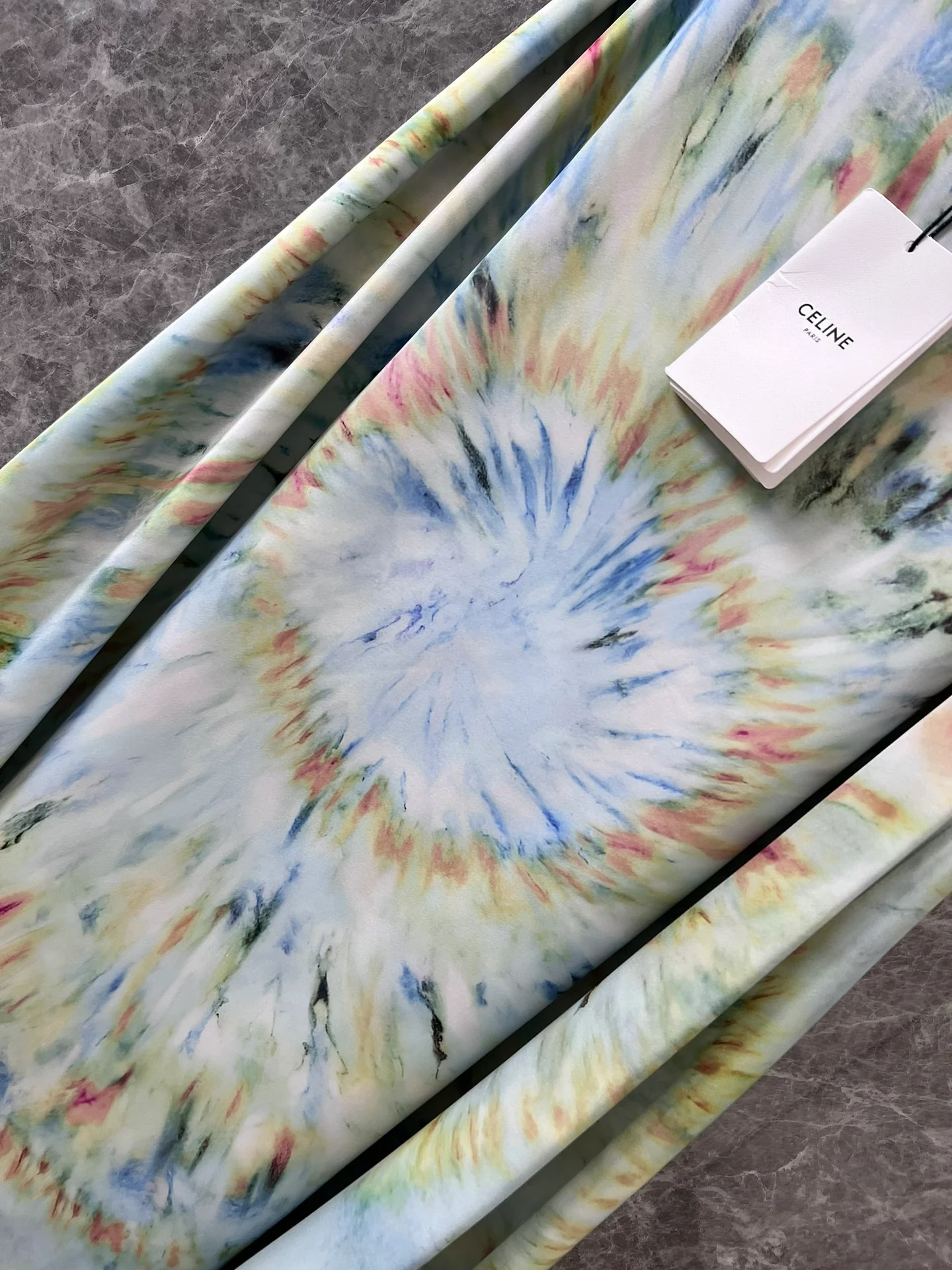 Celine - 2404 - 24ss Весна/Лето Новинка - Юбка А-силуэта с абстрактным принтом, облегающего кроя, двухслойная