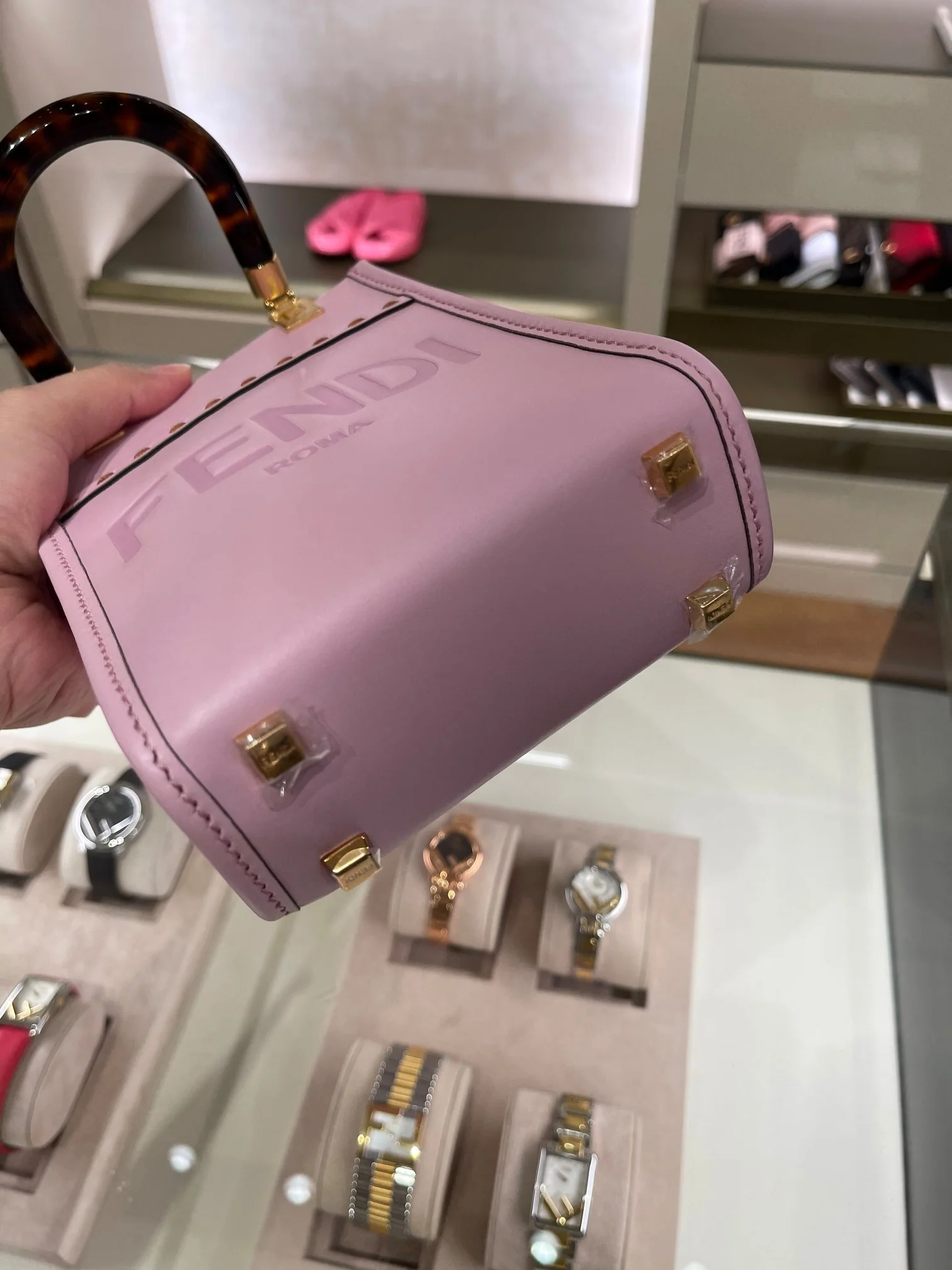 Сумка-тоут Fendi Sunshine - Мини - Фиолетовая