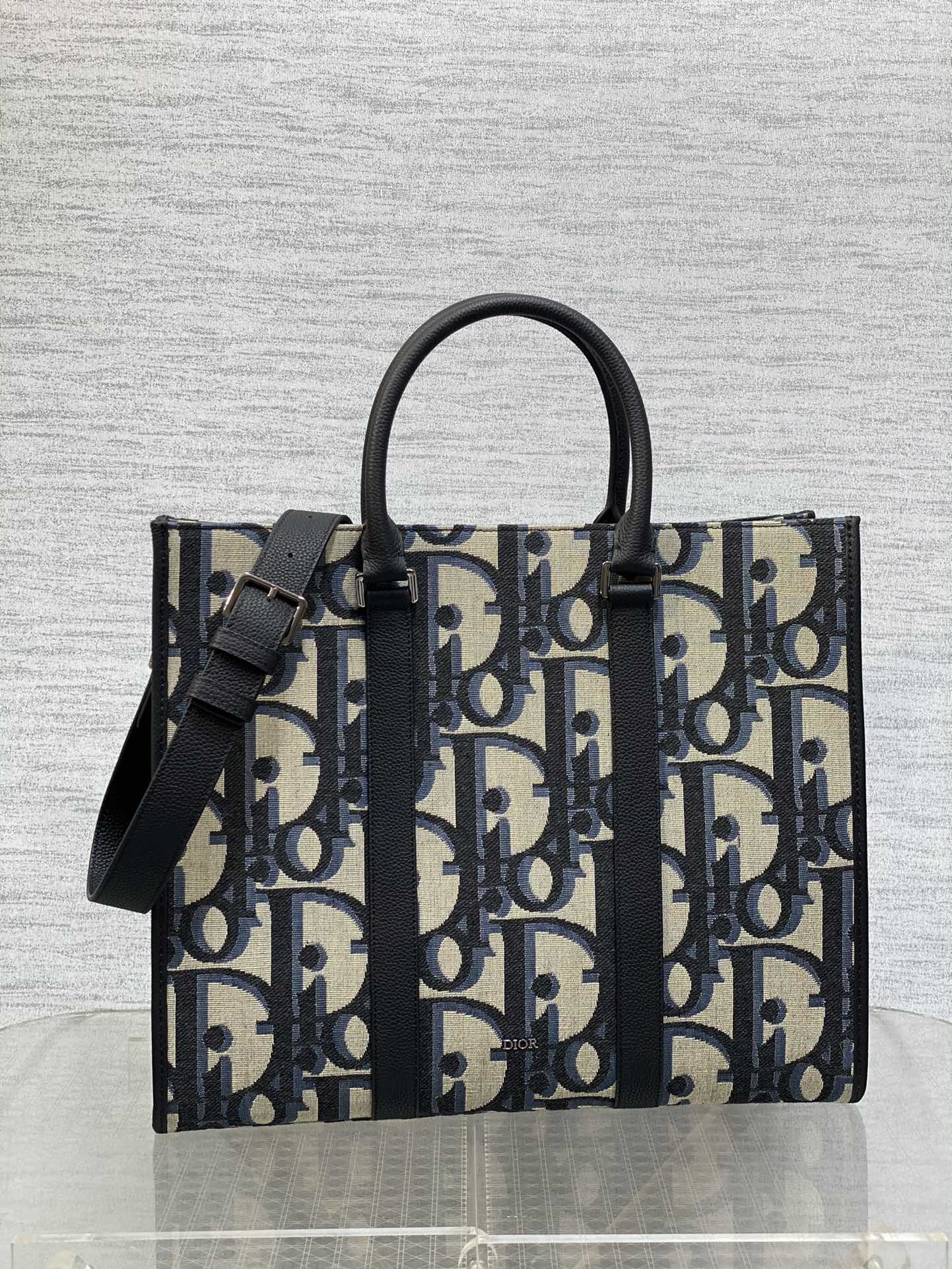 Сумка-тоут Dior Oblique Horizontal - Мужская - Бежевая