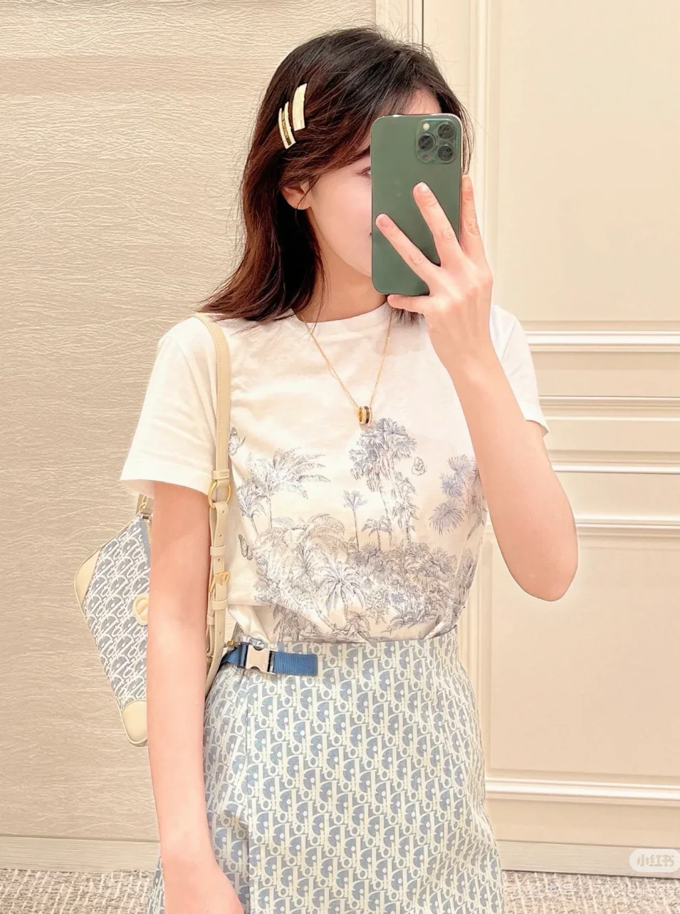 Dior 30 Montaigne Wanderlust Hobo - Светло-голубой