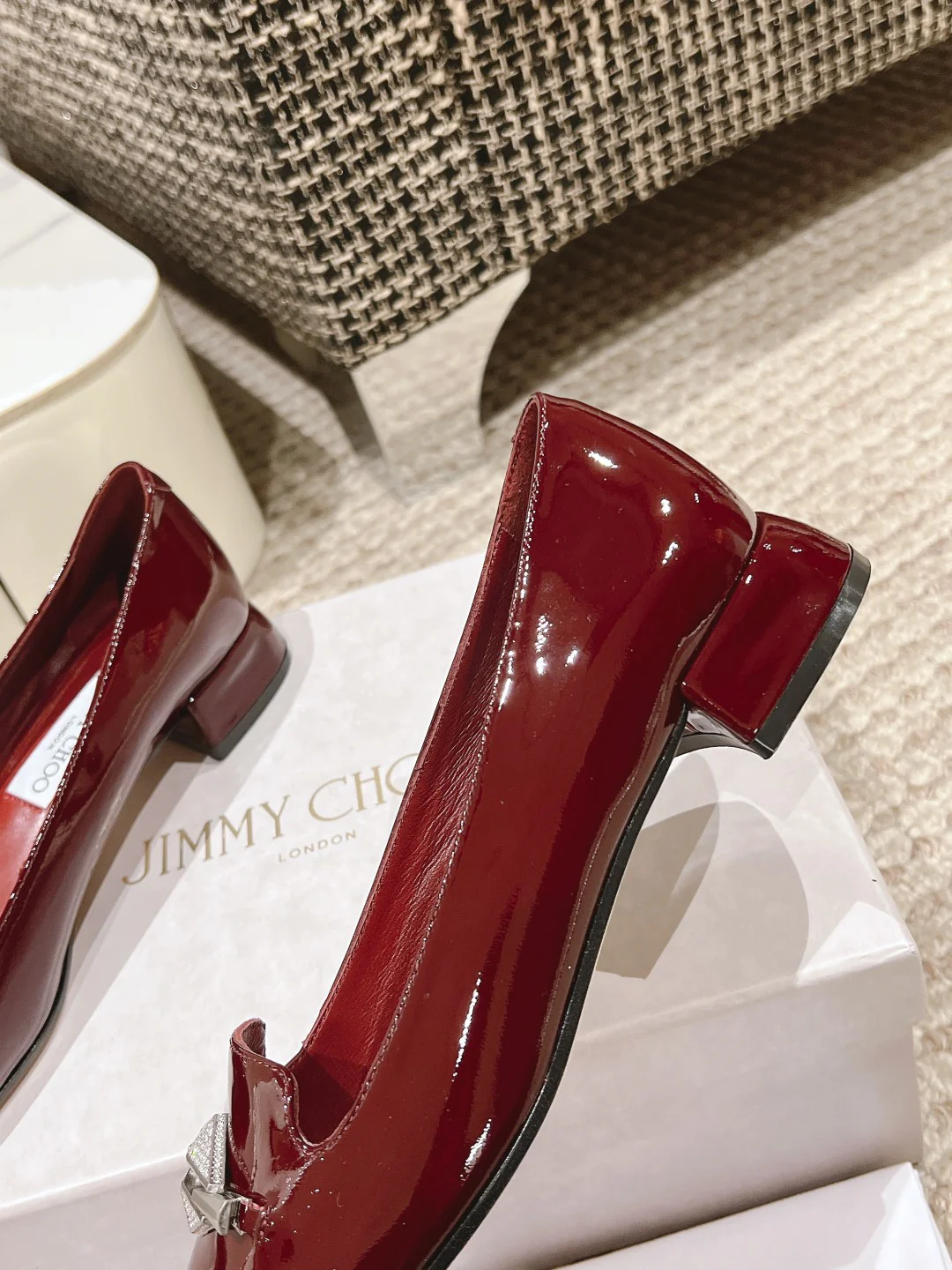 Туфли Jimmy Flat Toe - бордовые