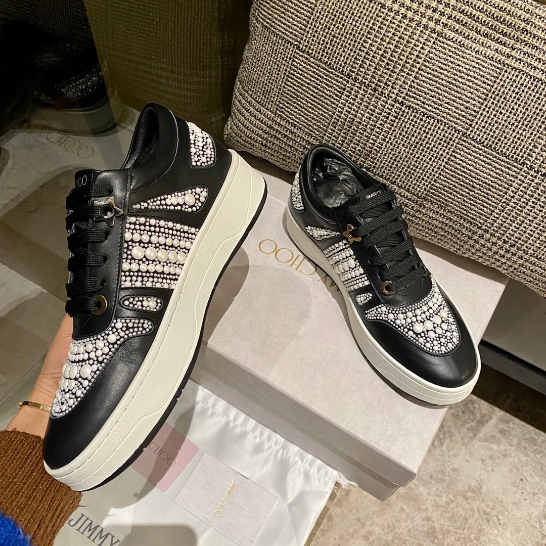 Jimmy - Верх из перламутра - Платформа - Повседневные туфли - Черные