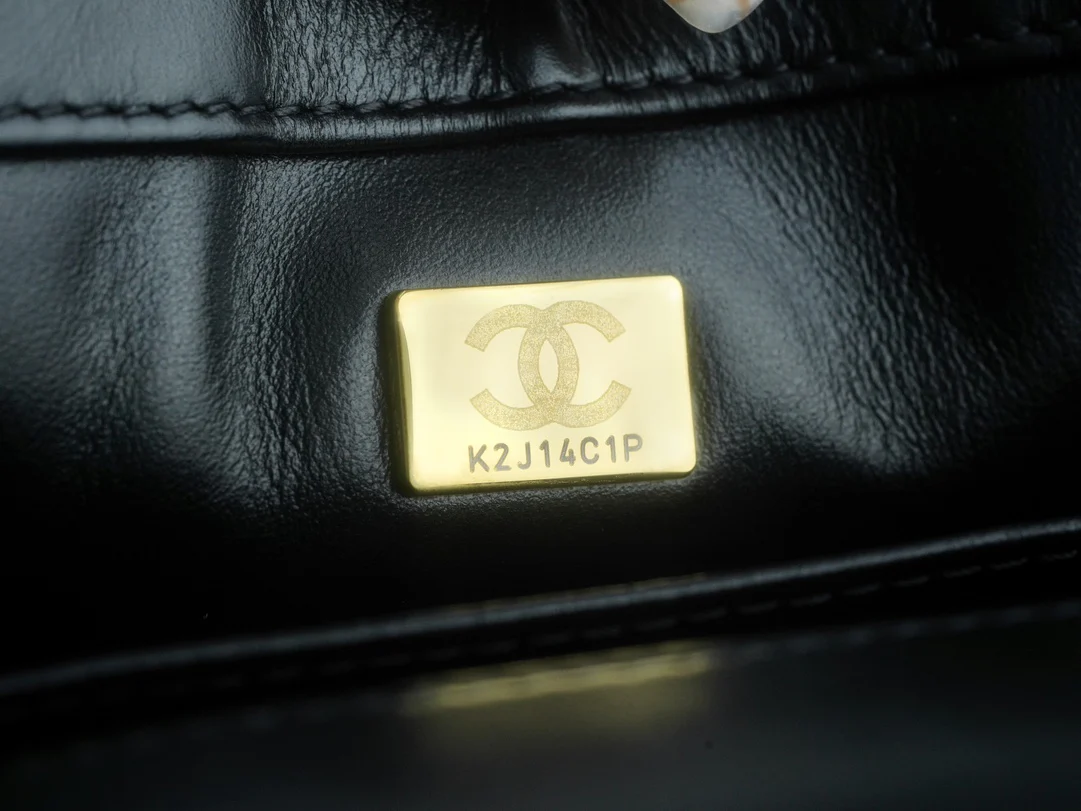 Chanel 24c Double Gold Ball CF Black