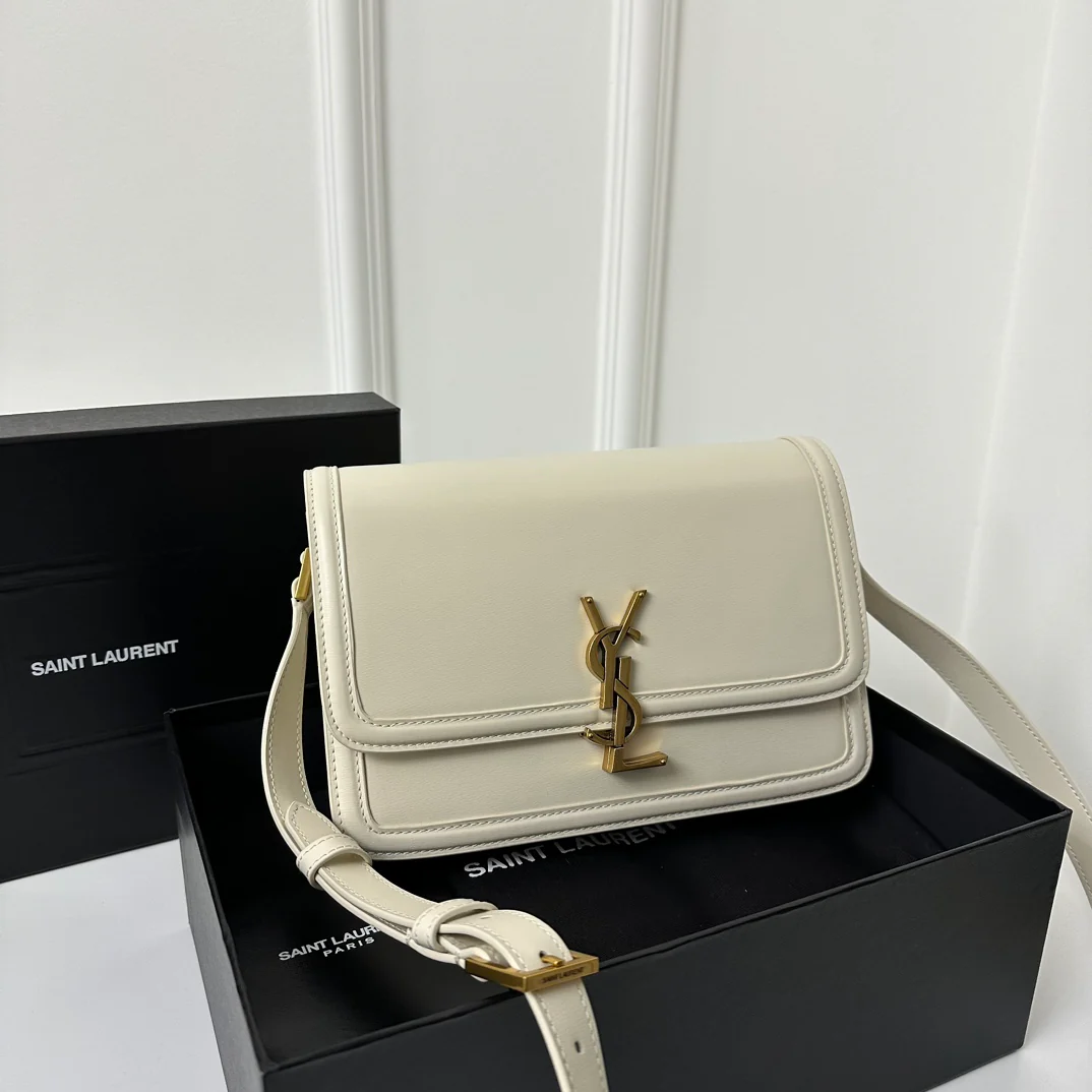 Булочка из-под тофу YSL Box Saint Laurent - Большая - Цвет: кремовый