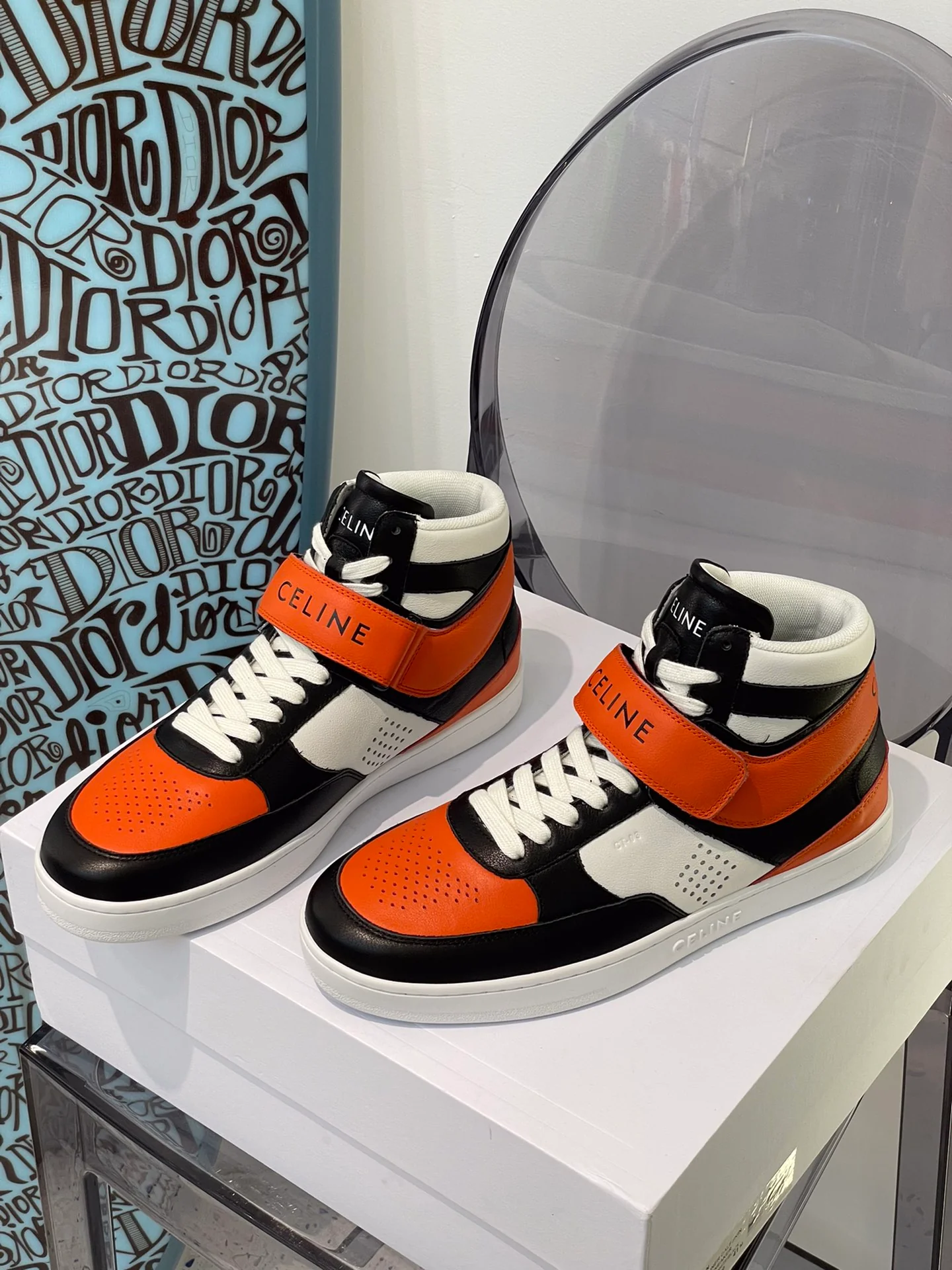 Обувь Celine - Celine - Высокие кеды - Сочетание цветов - Повседневная обувь