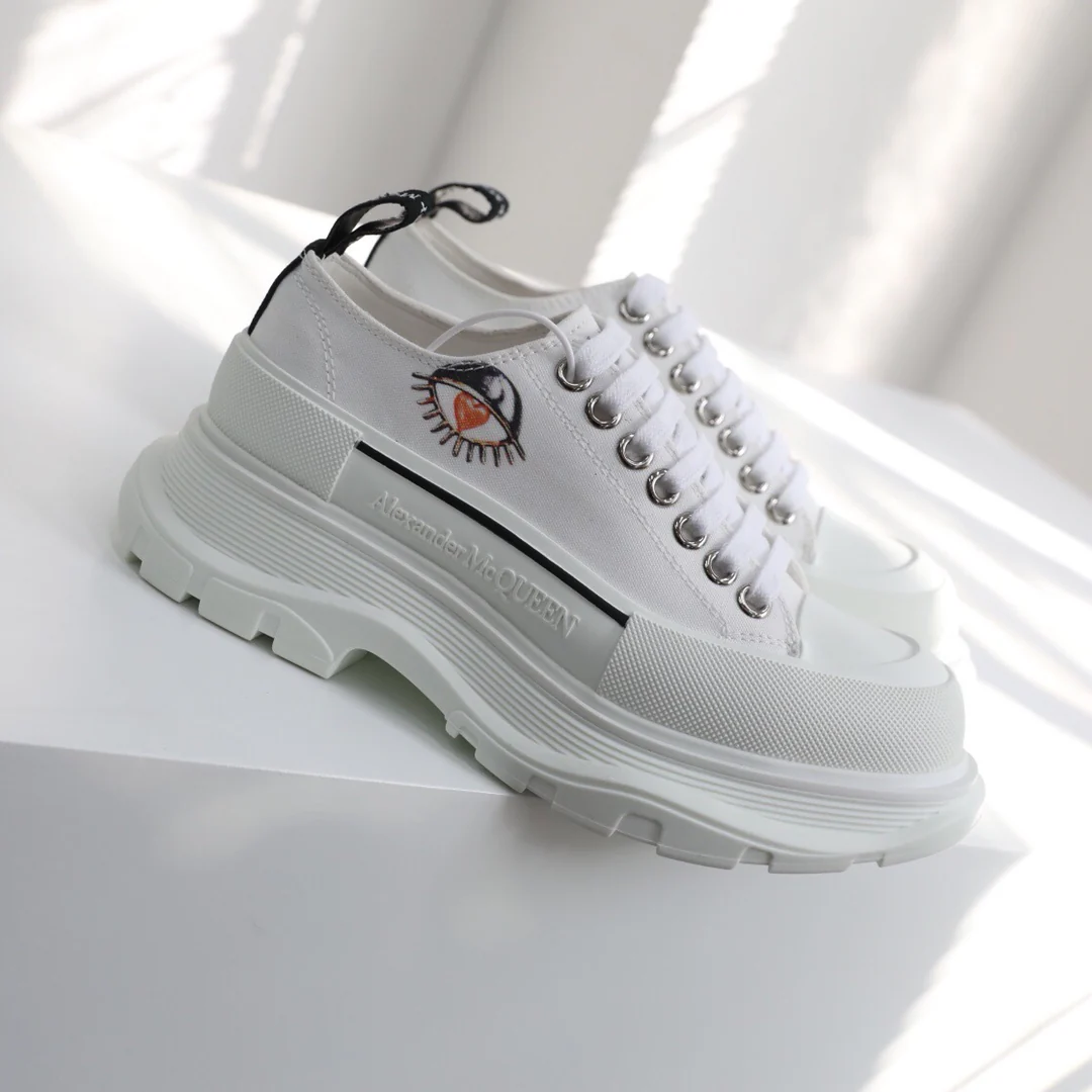 Кед на платформе McQueen, унисекс, в стиле граффити.