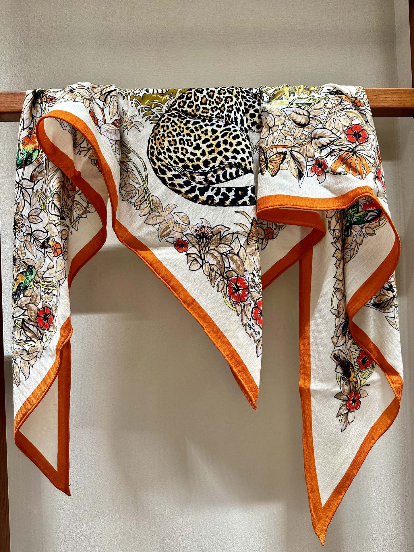 Шарф Dior 2024 Jungle Love - оранжевый