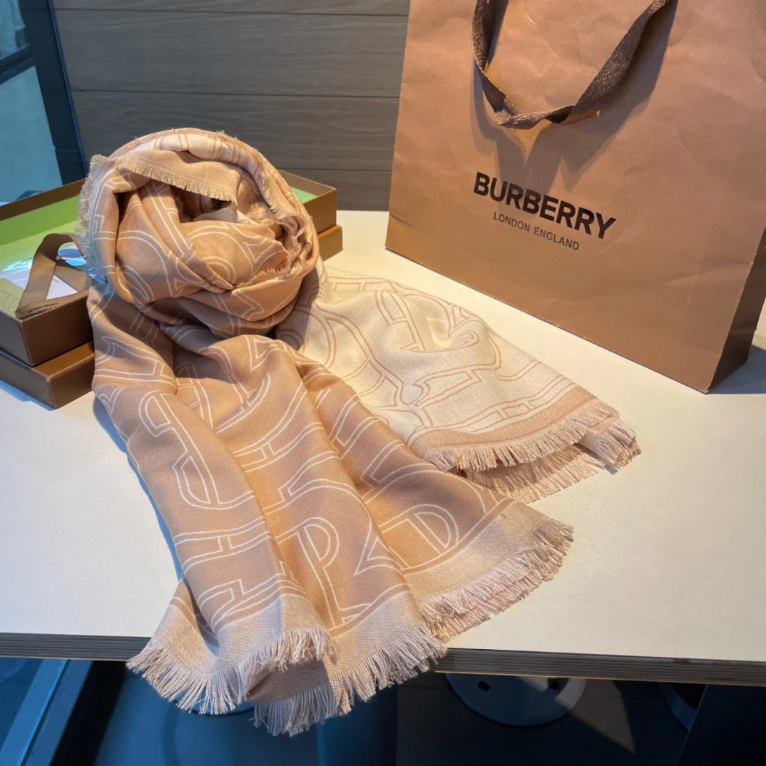Шарф Burberry с логотипом TB - 100 см - 200 см - 100 см - Кашемир