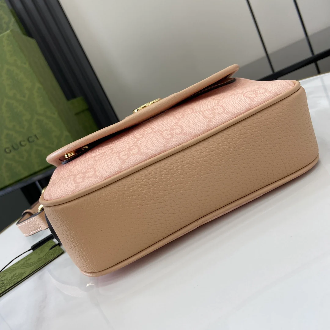 Мини-сумочка Gucci Ophidia с клапаном - розовая