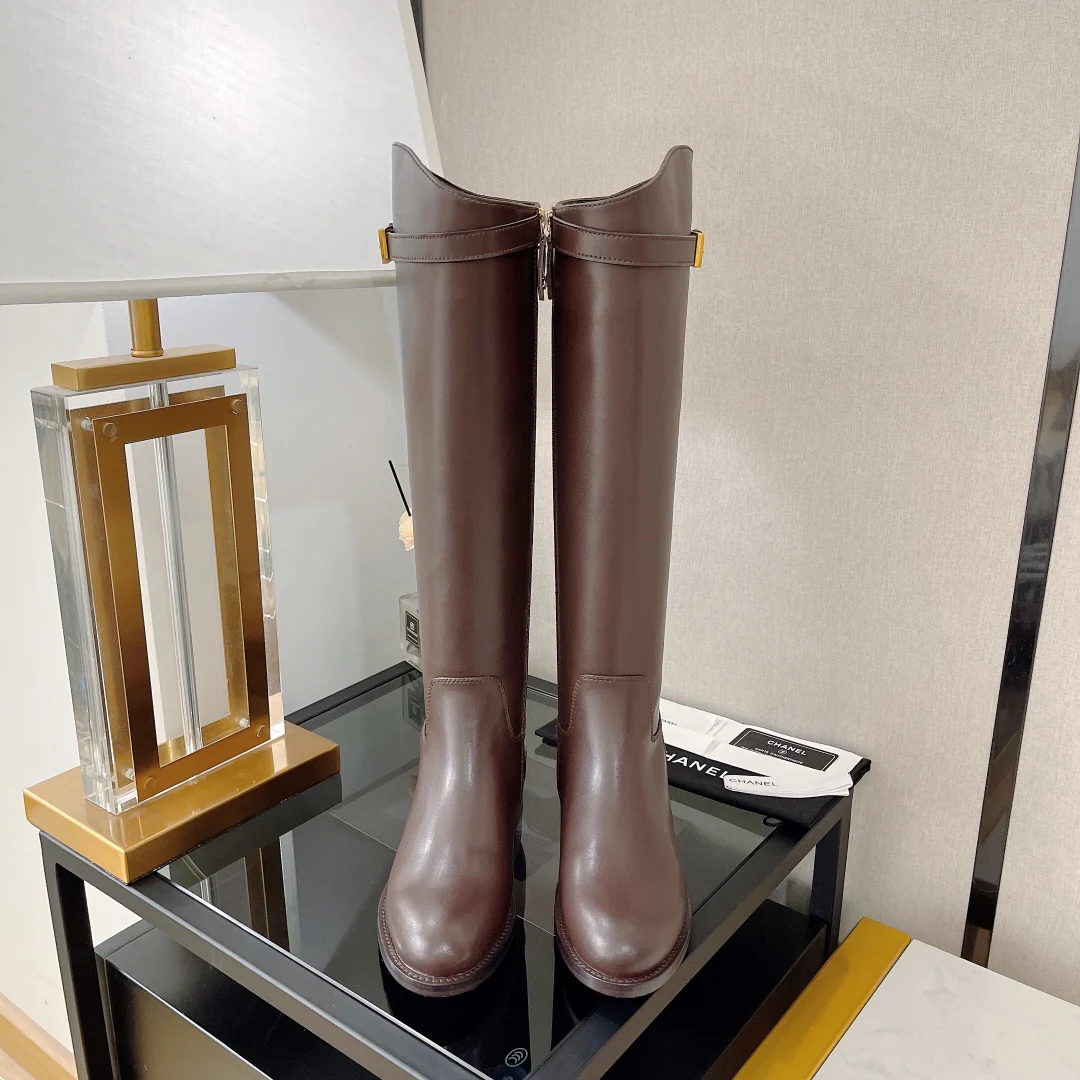 Ботинки Chanel с подиума 2022 года - Ботинки-каскадеры - Коричневые