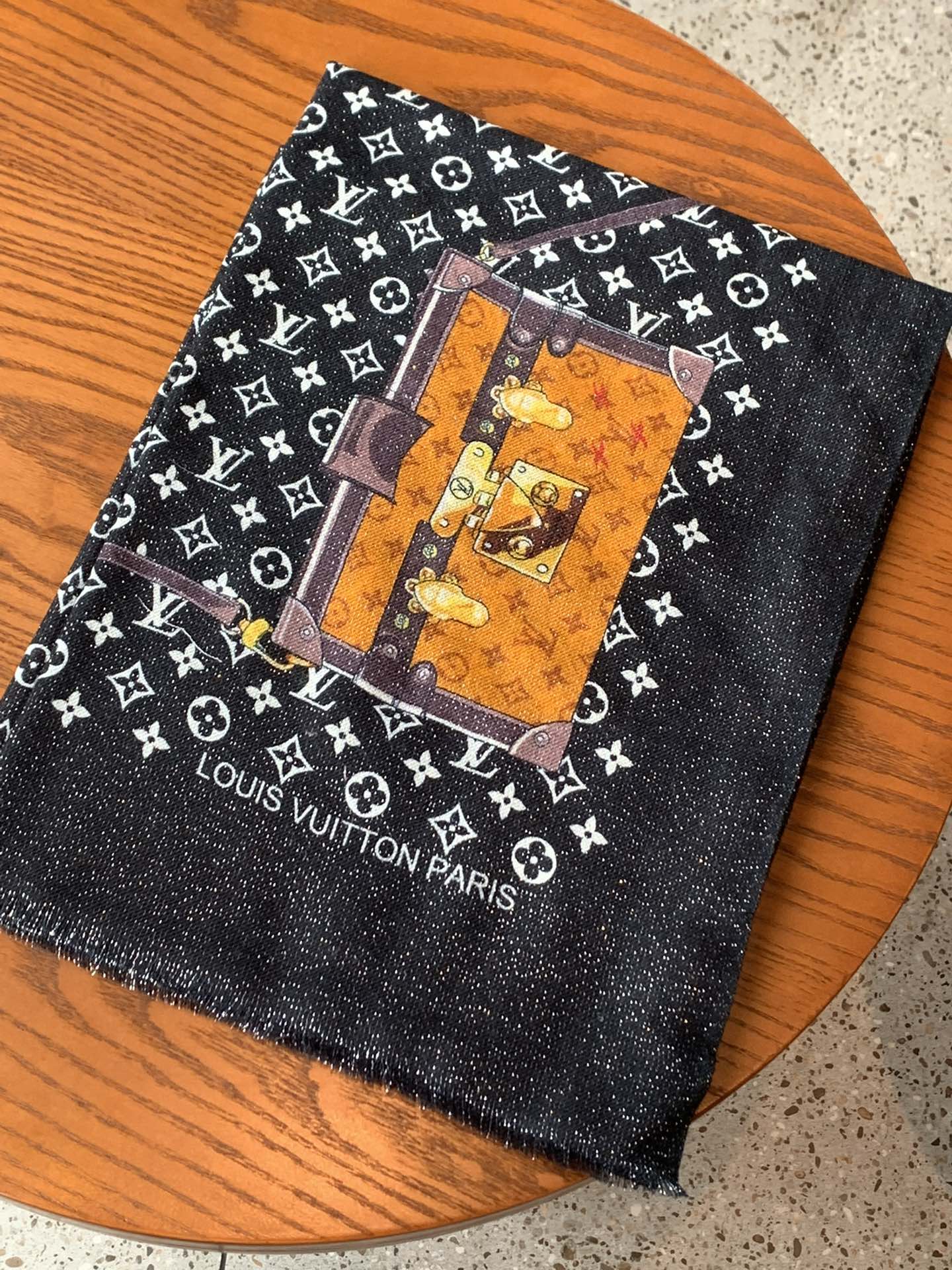 Шарф LV Le Tout Paris - 110-200 см - Кашемир - Черный