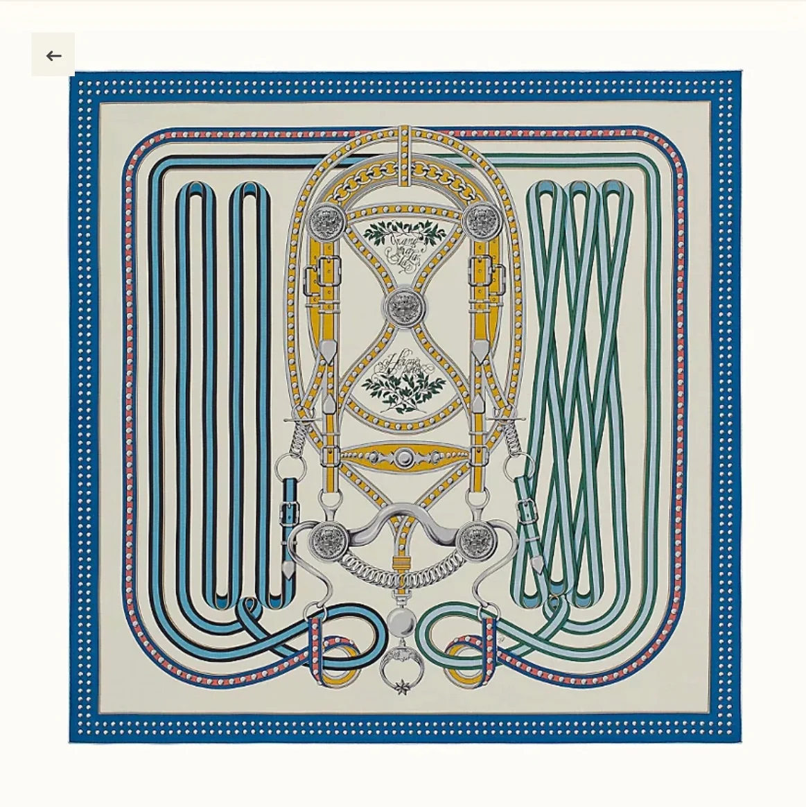 Шелковый кашемировый шарф Hermes Grand Celebration - 140