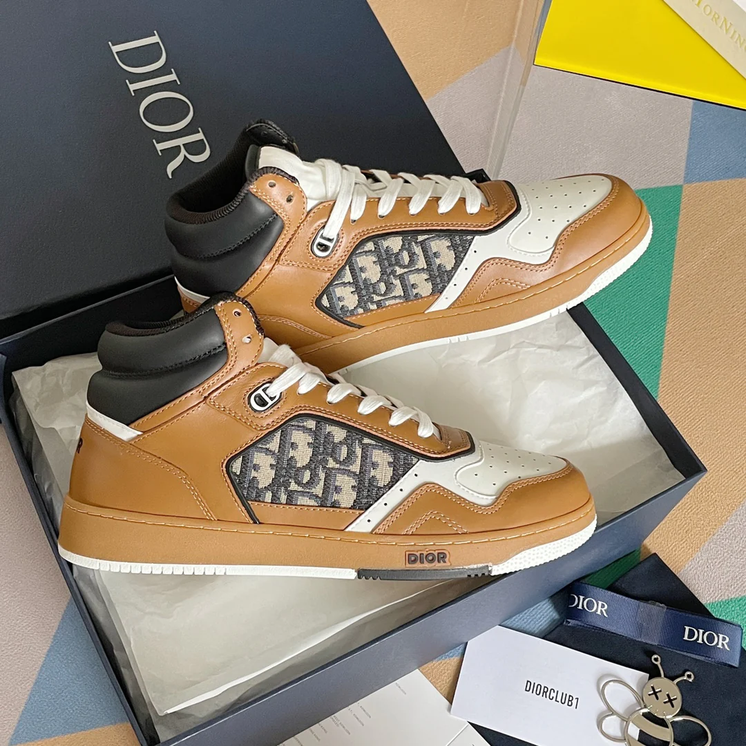 Кроссовки Dior B27 Series - Monogram Low-Top - Парные - Коричневые