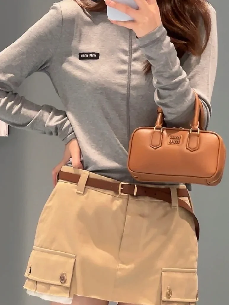 Miu Miu-5b088m980-???????-Телесная кожа-????-Коньячный цвет