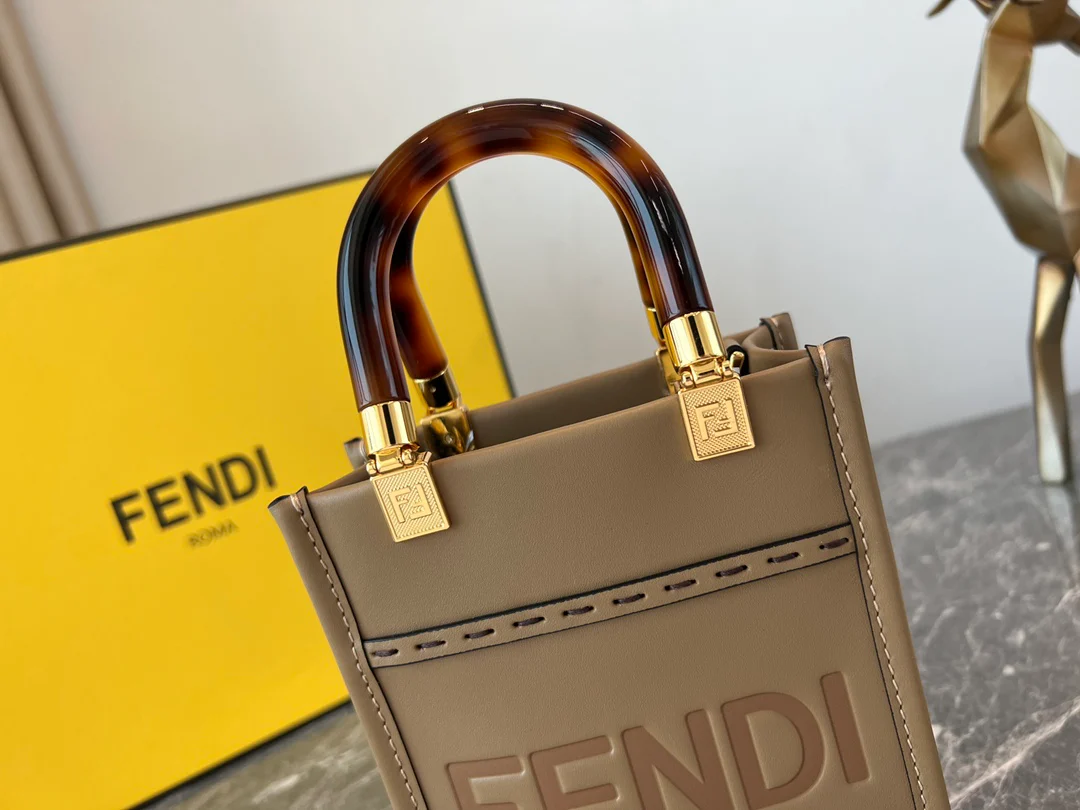 Сумка-тоут Fendi Sunshine - Мини - Светло-коричневая