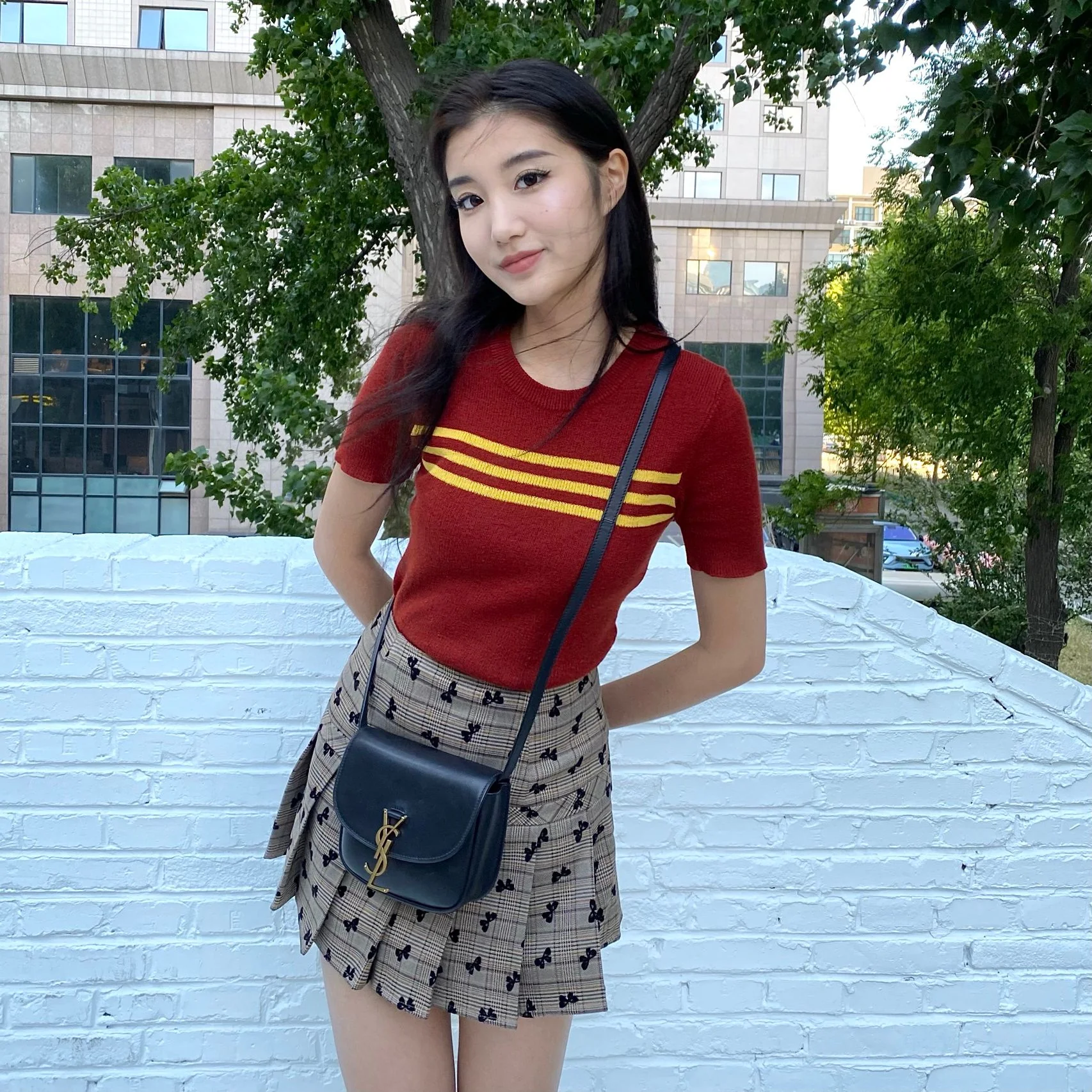 Сумка-седло YSL-Kaia-черная