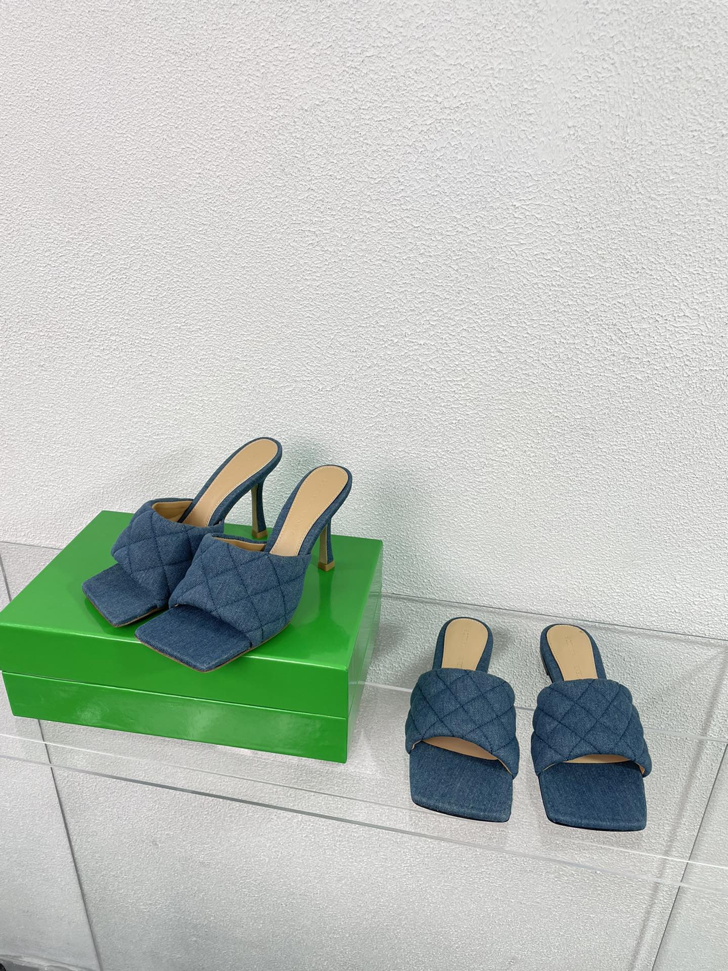 BV - Тапочки из овечьей кожи - Синие