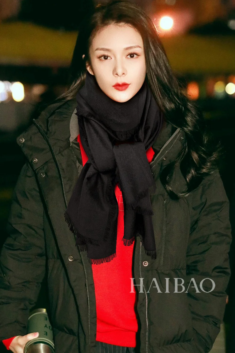 LV - Длинный шарф с бахромой - 60 - Шелк высшего качества - 40 - Шерсть