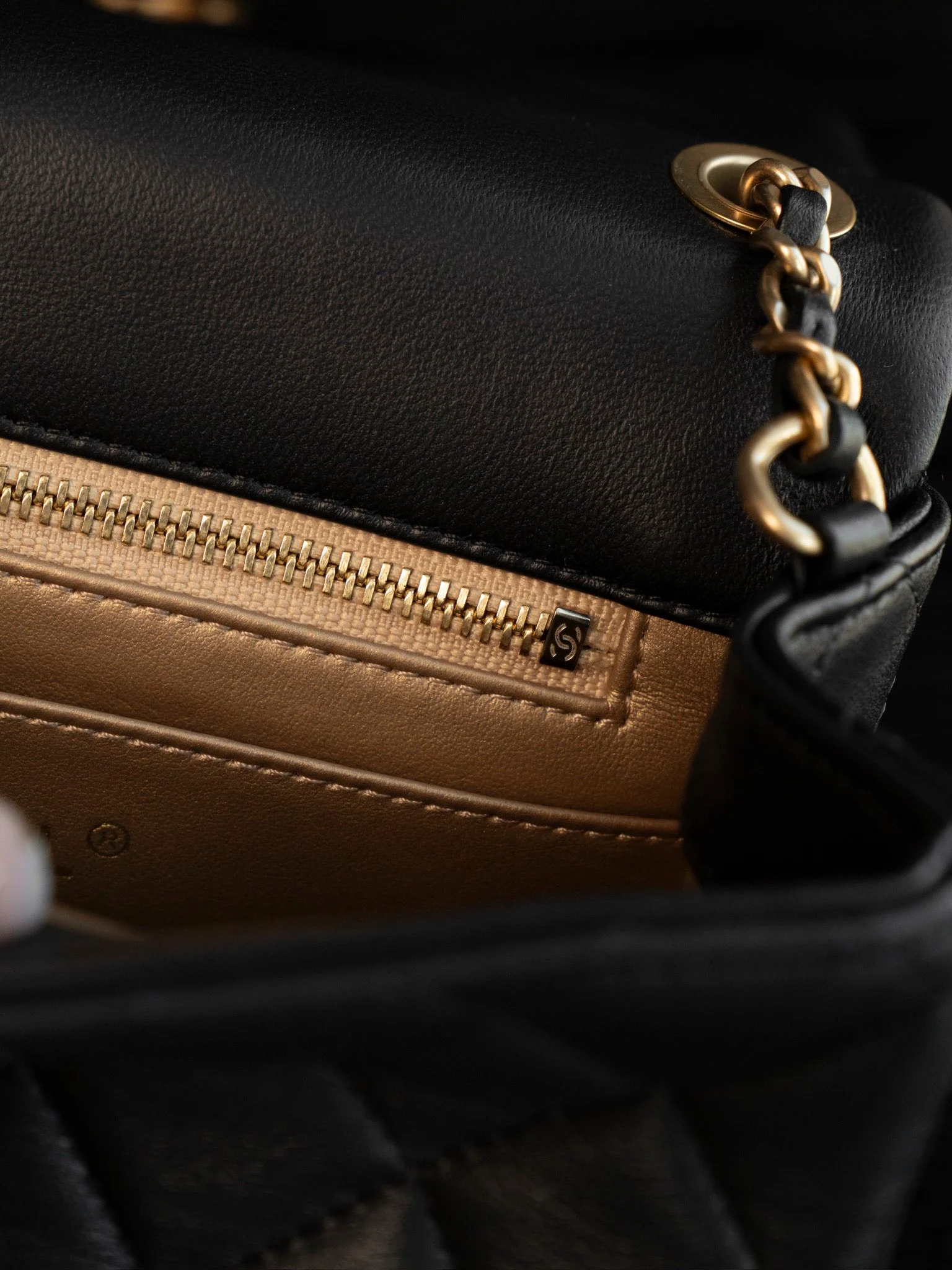 Chanel 24k Gold Globe Square Black Gold