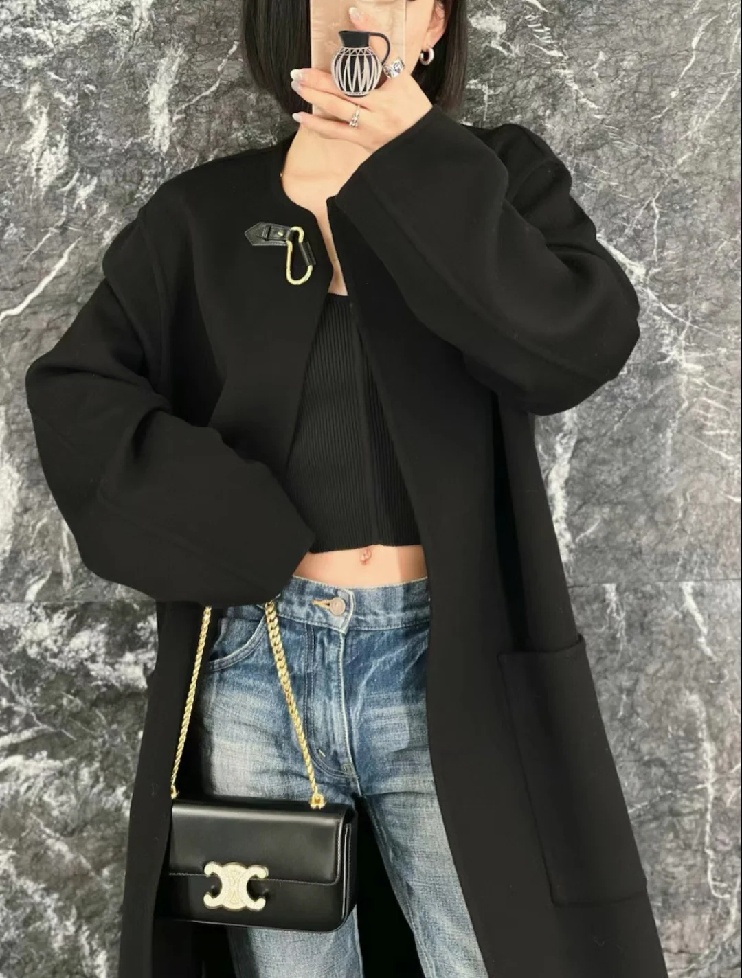 Сумка через плечо Celine Arc de Triomphe - черная