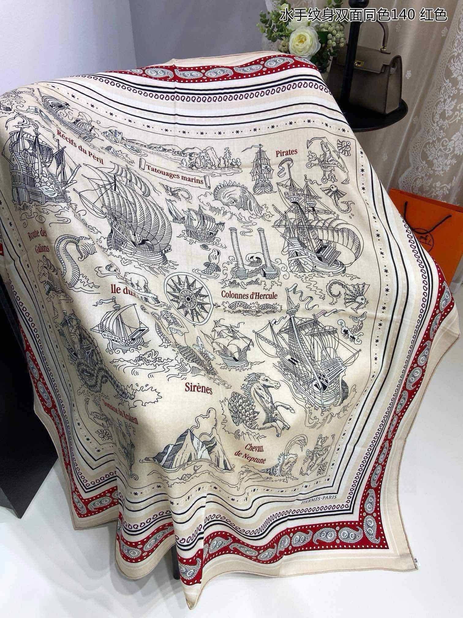 Носовой платок Hermes 2024 в форме матросского тотема