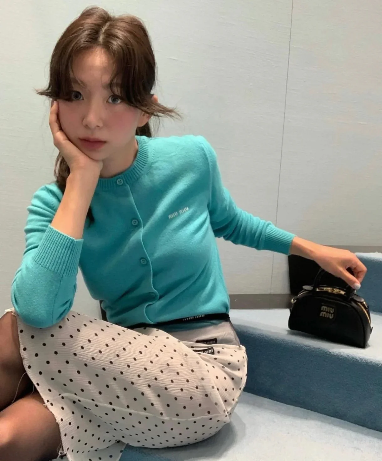 Сумка для боулинга Miu Miu - черная