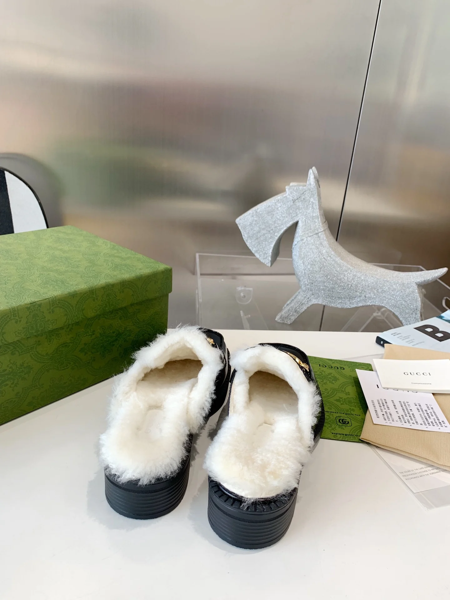 Gucci - Меховые тапочки