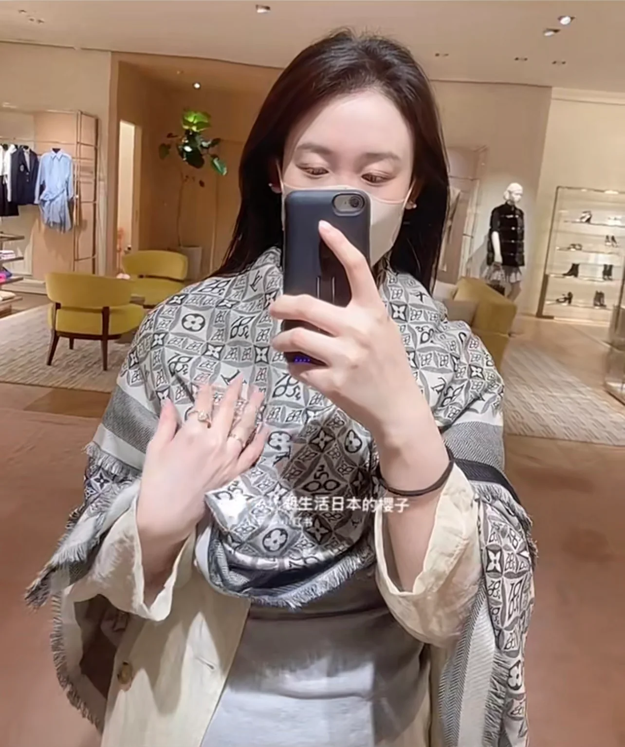 Шаль LV Monogram - 142 - 5 см - 1