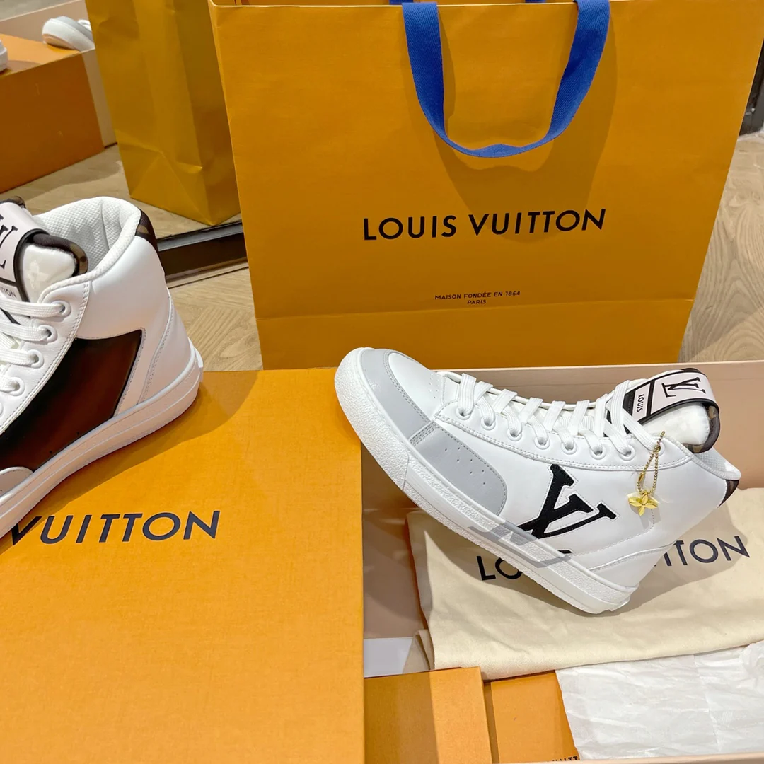 Обувь LV - LV Trainer - высокие - спортивная/повседневная обувь - серо-белый вариант