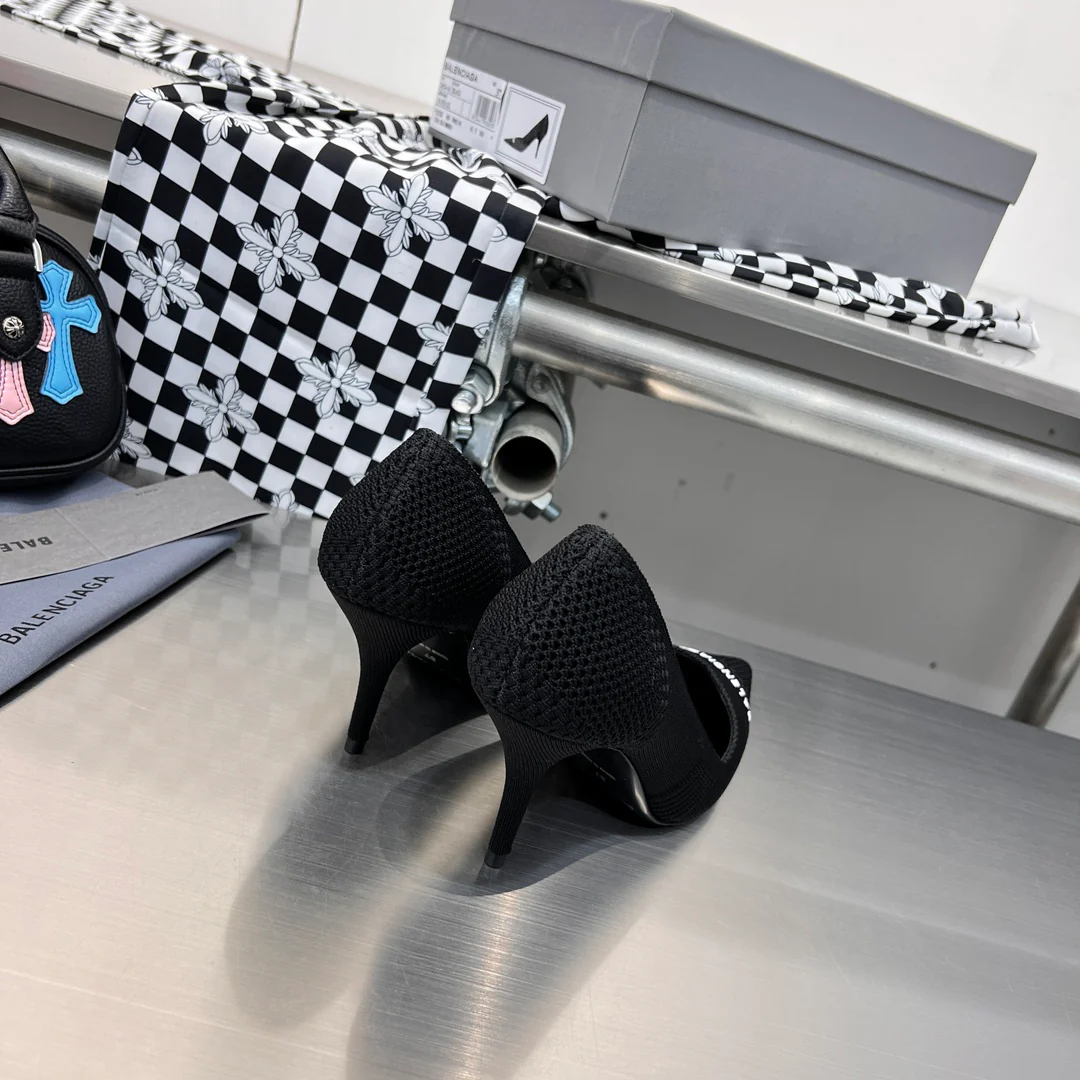 Balenciaga Весна/Лето 2023 - Туфли-лодочки на шпильке с острым носком - 9 см