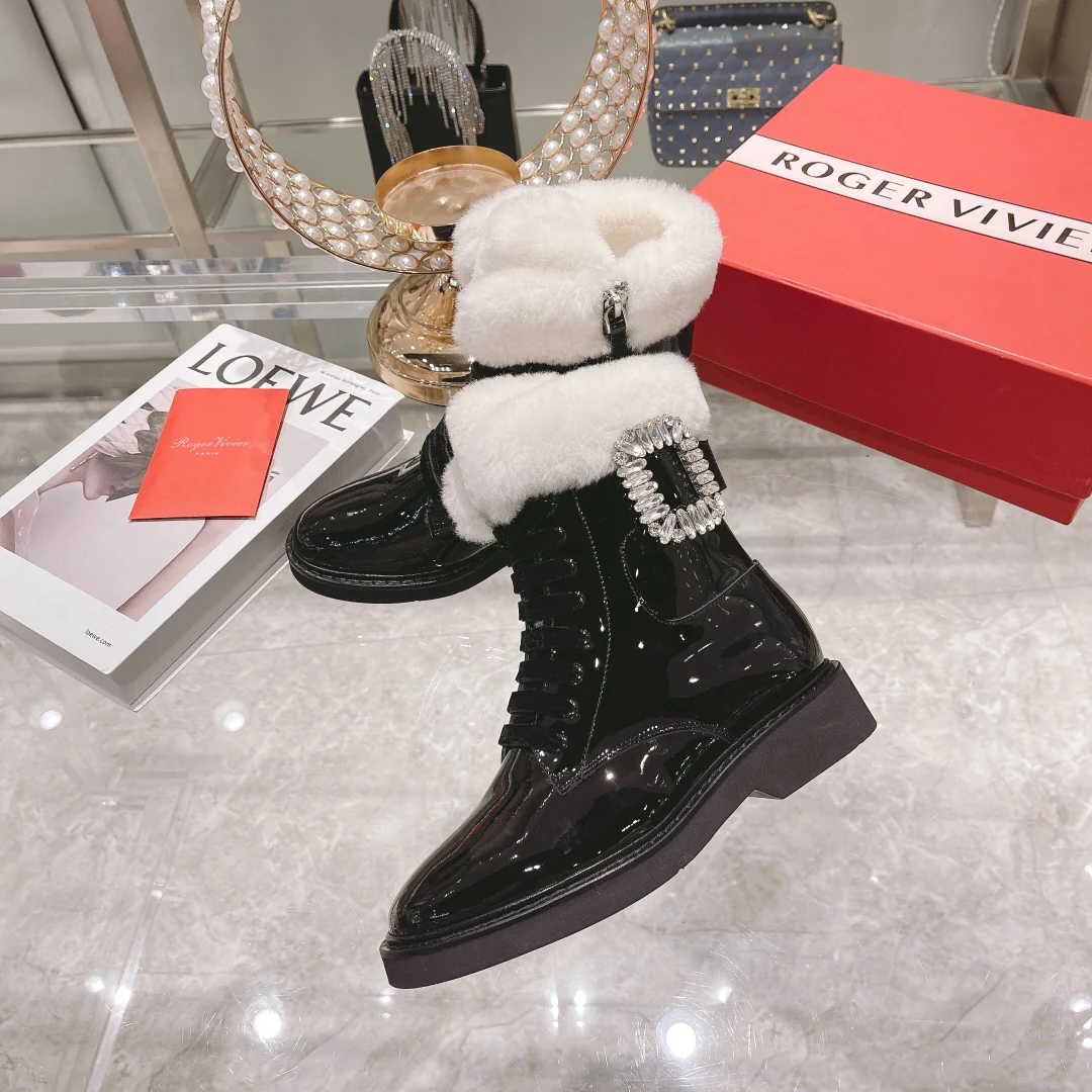 RV Осень/Зима Новая шерсть с ромбовидными пуговицами, короткошерстная - Белая