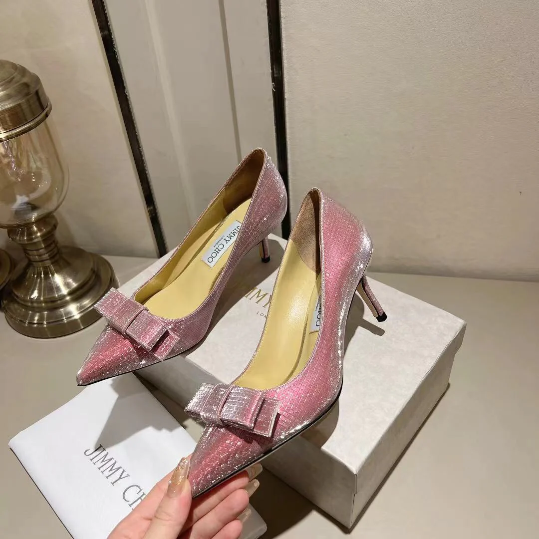 Туфли на высоком каблуке Jimmy Paris Window Custom-Made Bling-Bling (6-5 см) - розовые.