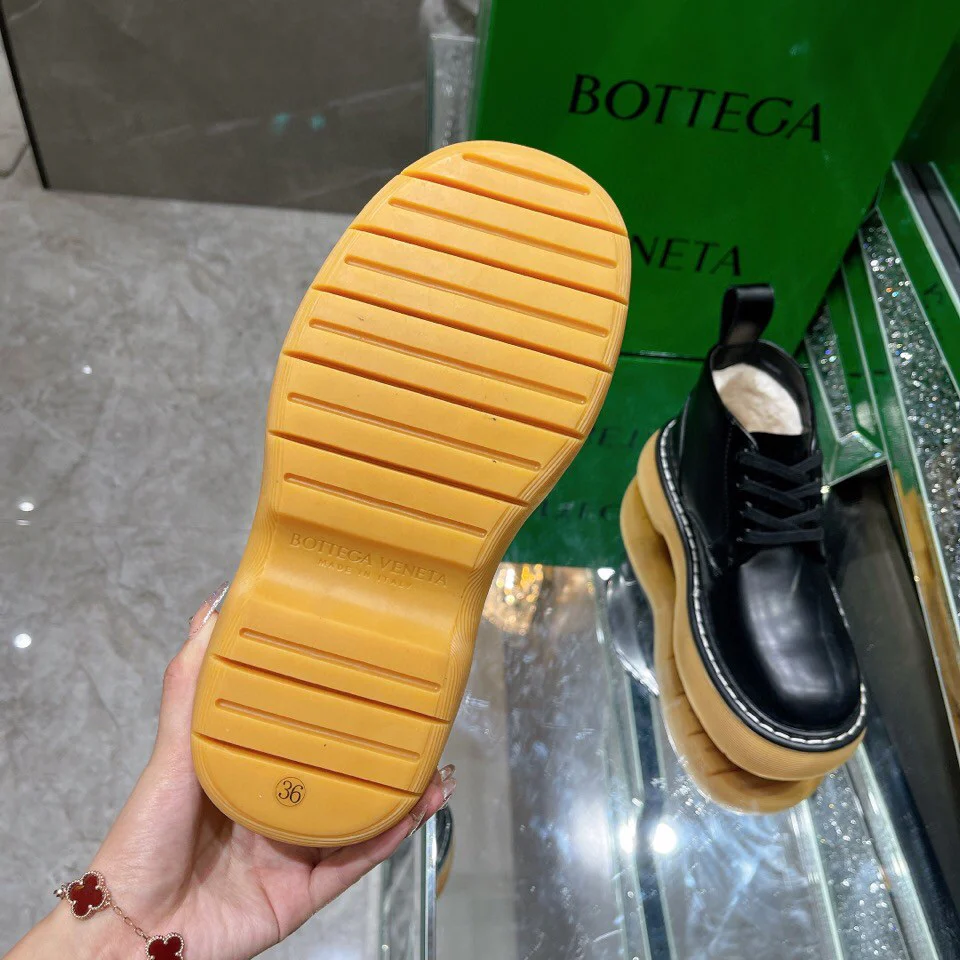 BV - Ботильоны на шерстяной подкладке - Черно-желтые