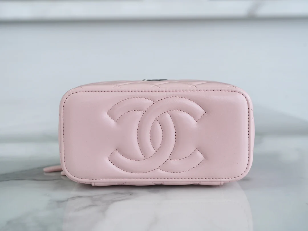 Длинная сумка-коробка Chanel - розовая