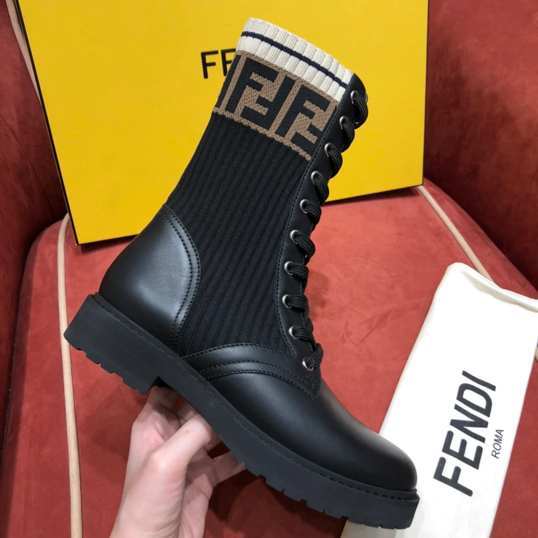 Fendi - Носки до середины икры - Высокие носки - Ботинки до середины икры