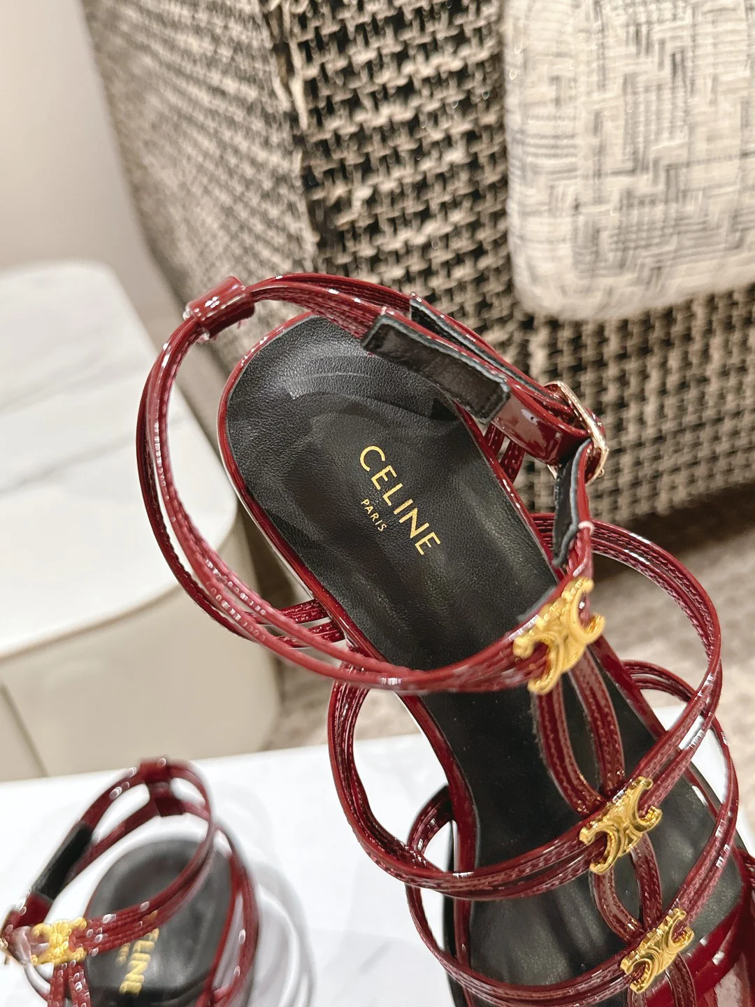 Сандалии Celine Roman 2024 - красные