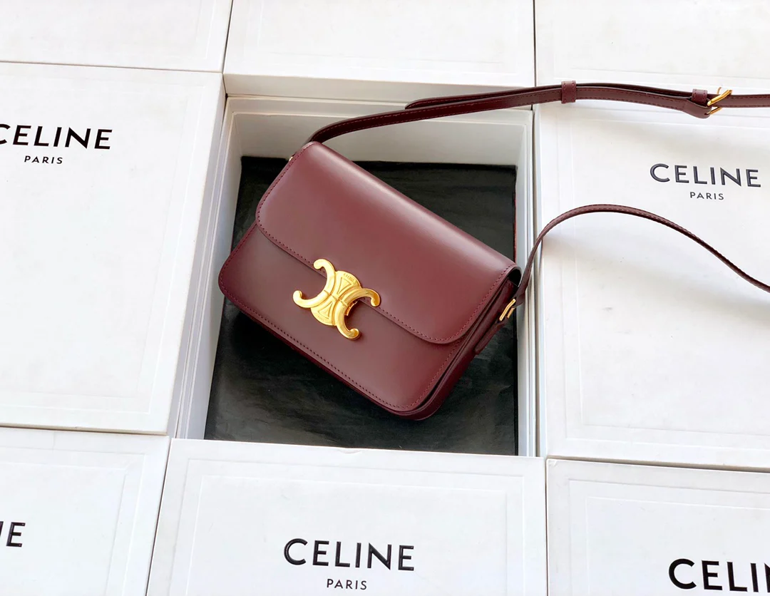 Сумка Celine Triomphe из телячьей кожи - подростковая - 18 - 5 см - 5