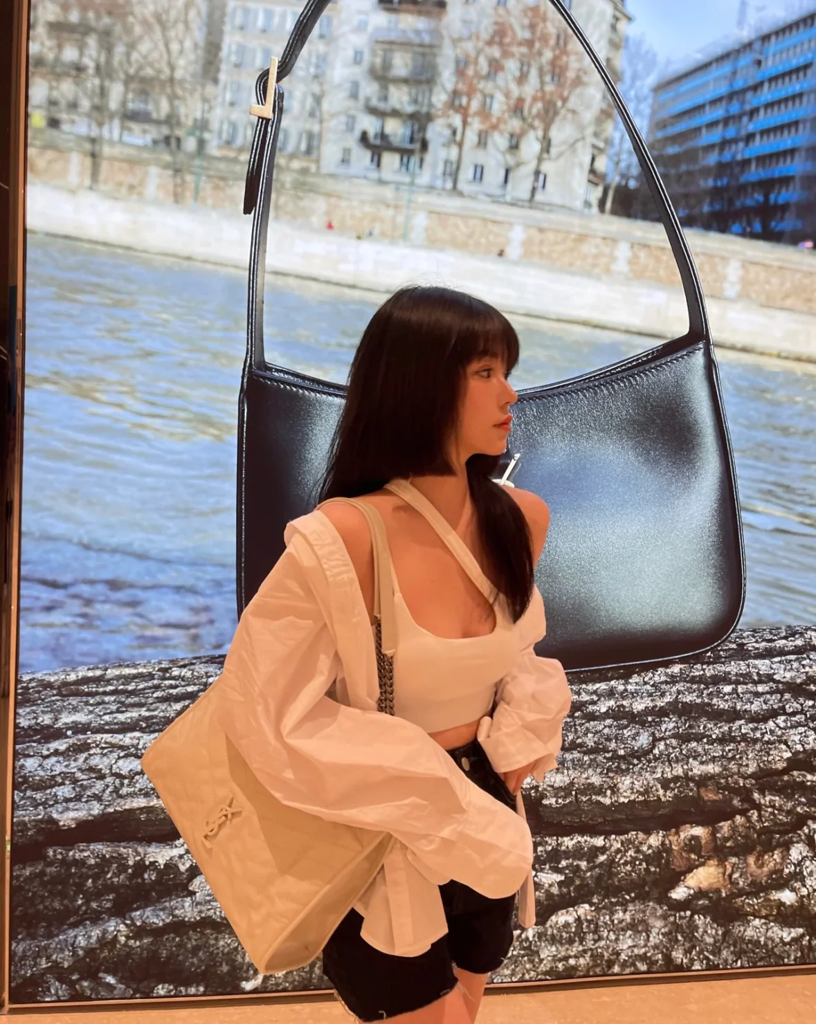 Сумка-шоппер YSL Niki - Off White