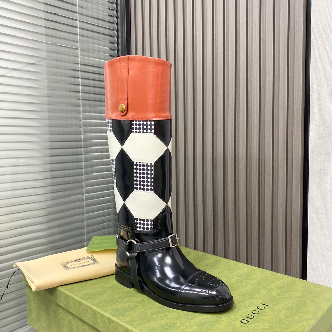 Новинка сезона осень/зима 2022 от Gucci - сапоги для верховой езды в стиле подиума - 1