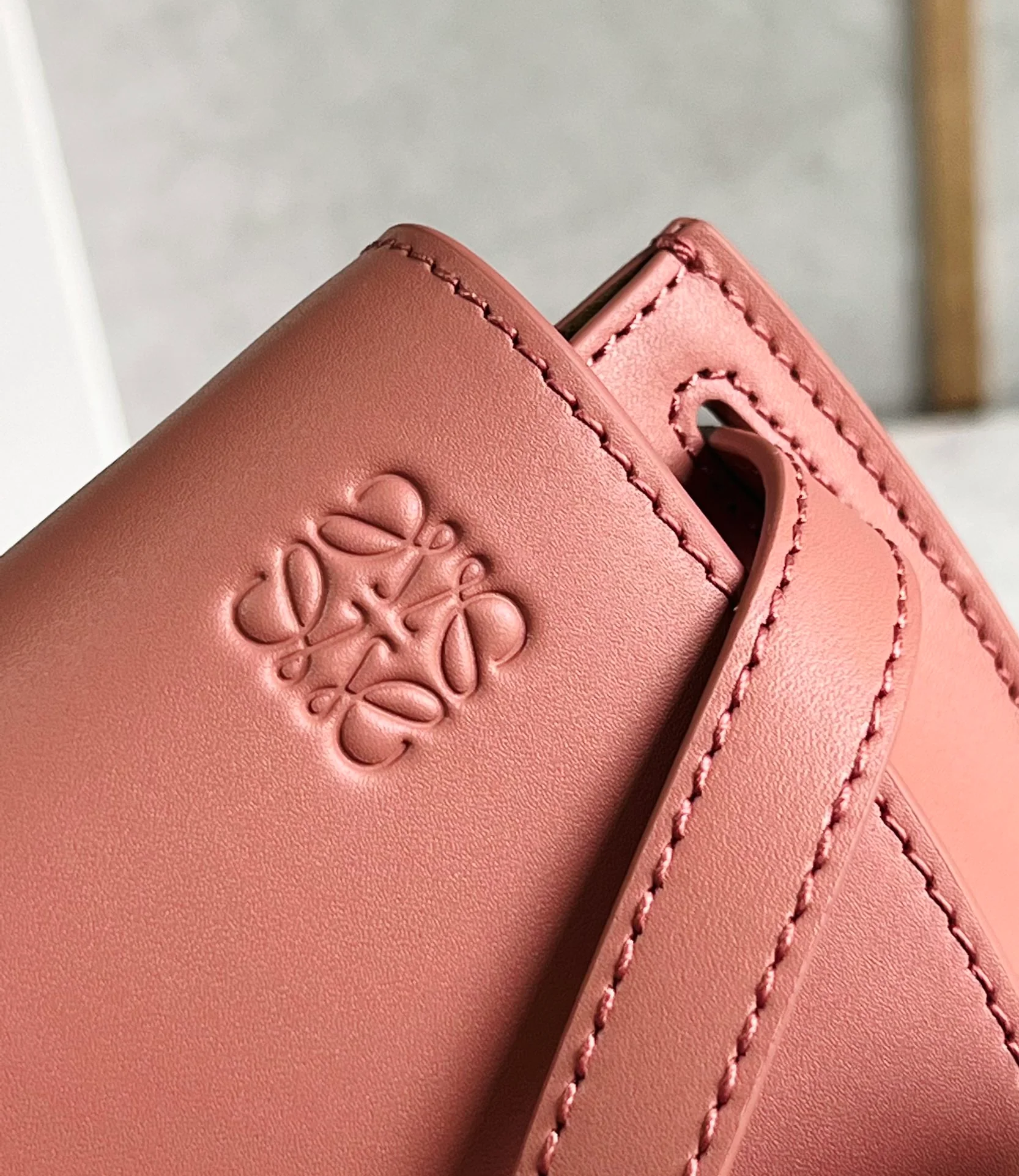 Сумка-седло Loewe Gate Dual Mini Saddle Bag - розовый цвет вишневого цветка.