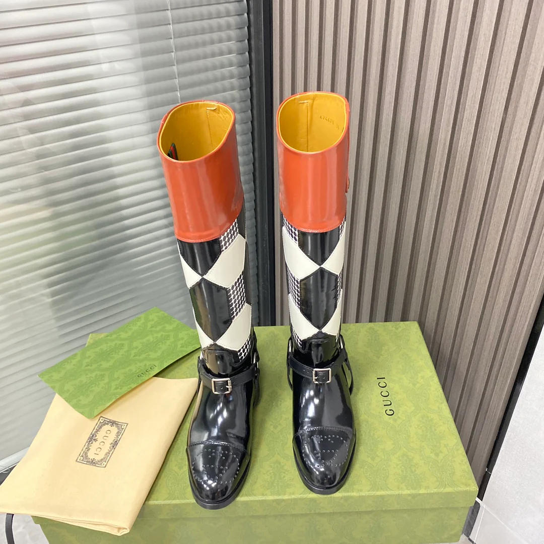 Новинка сезона осень/зима 2022 от Gucci - сапоги для верховой езды в стиле подиума - 1