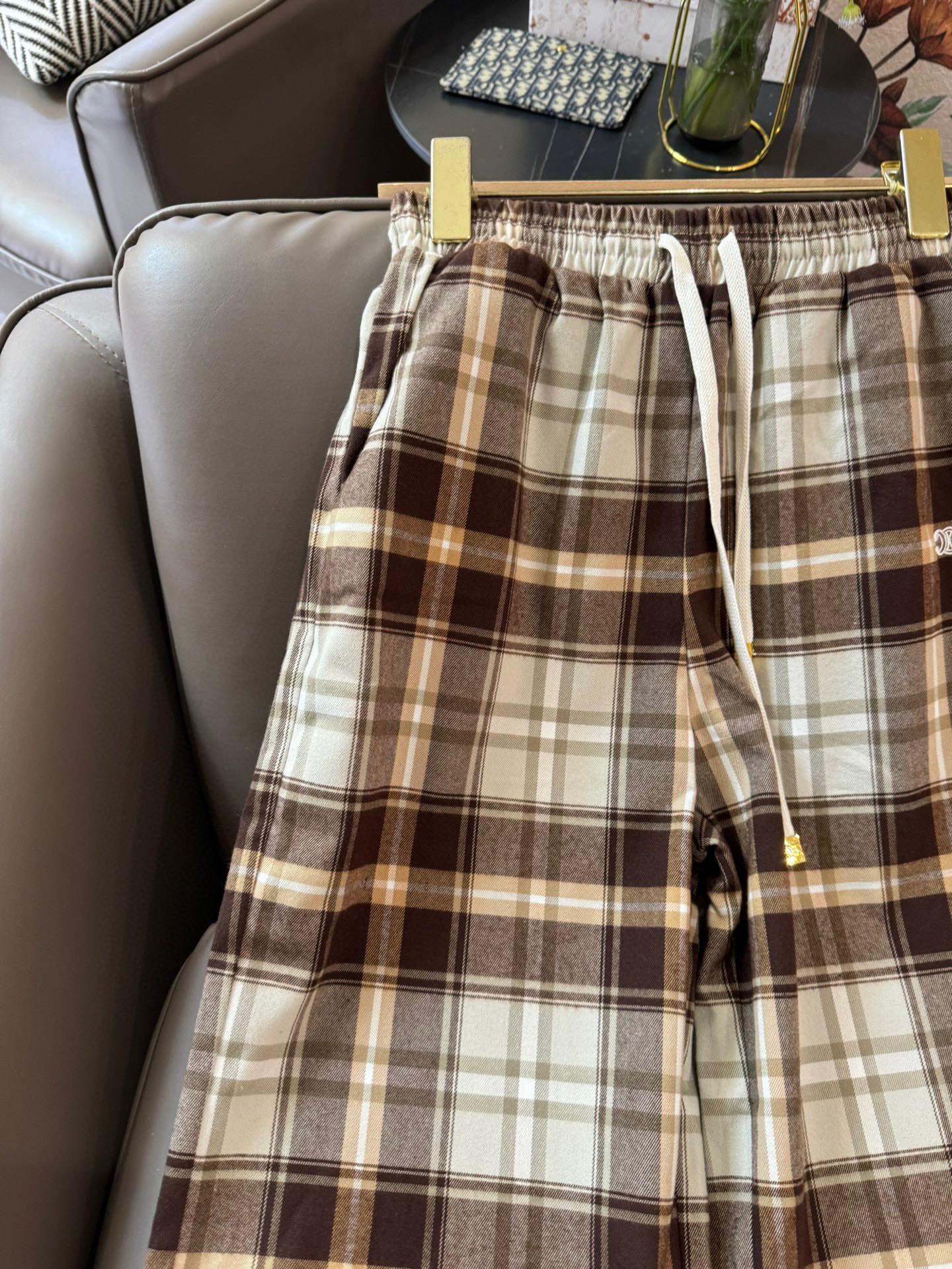 Брюки в клетку Celine 2403