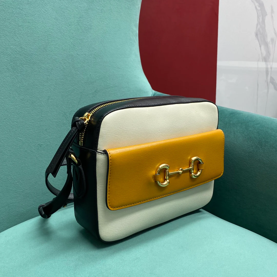 Сумка для фотоаппарата Gucci 1955 с пряжкой в ??виде подковы - 6