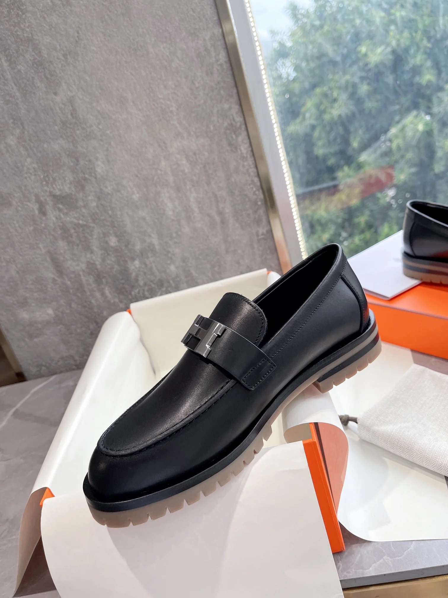 Лоферы Hermes 22FW - черные