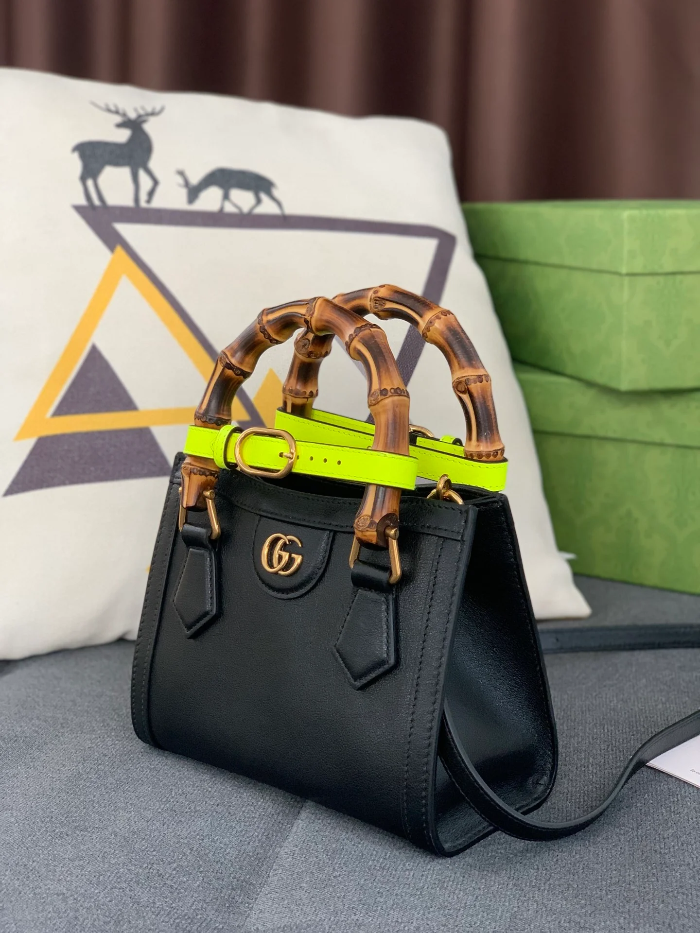 Мини-сумка-тоут Gucci из бамбука - 20-16-10 см - 4 см