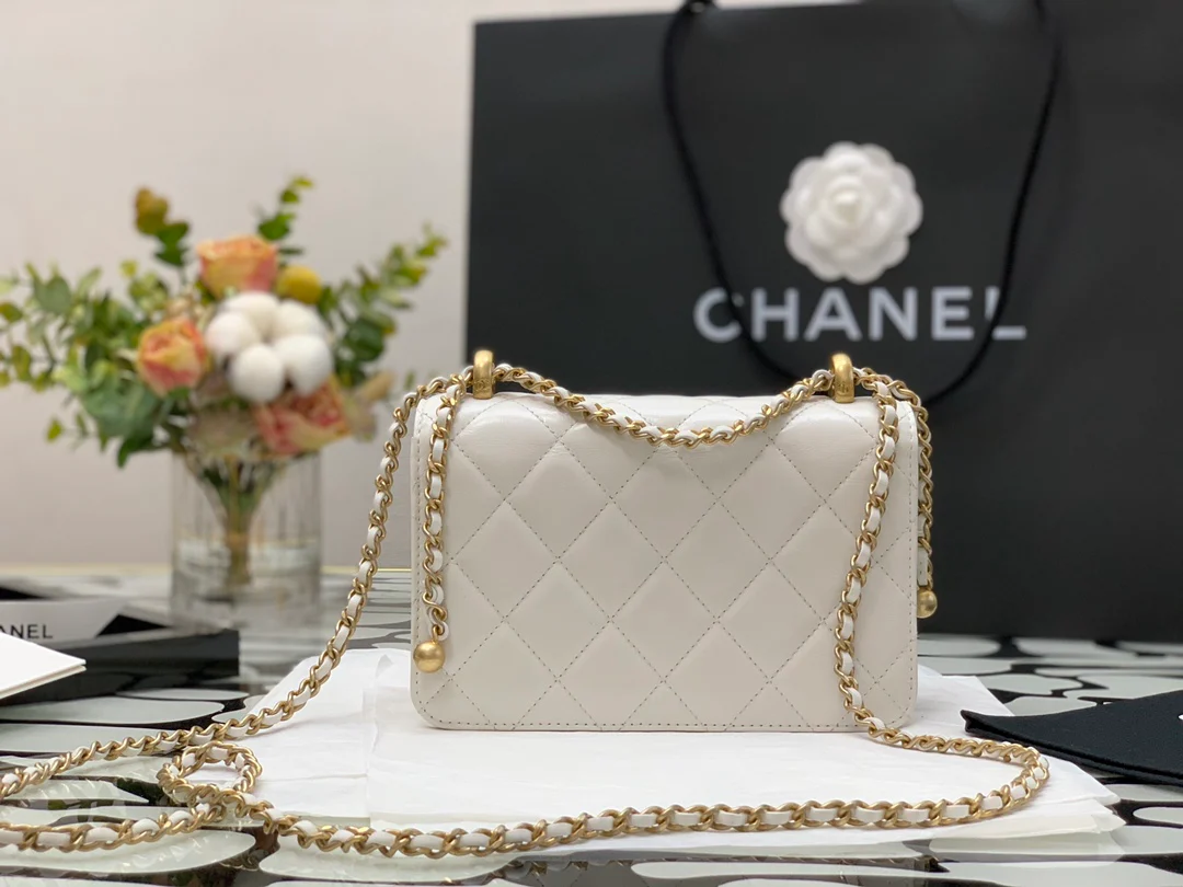 Сумка Chanel Double Gold Ball Flap Bag - 19 см