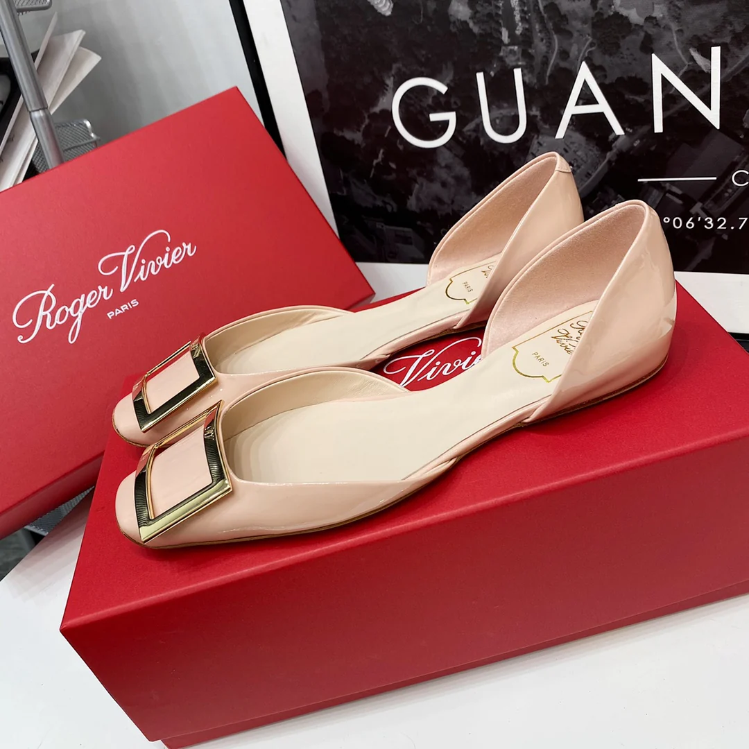 RV-Flat Bottom Hollow Square Toe-Cherblossom Pink