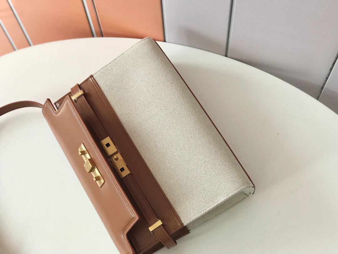 Сумка YSL Manhattan - Лен - Кожа